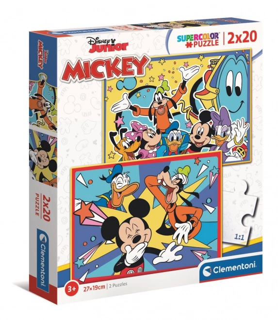 Clementoni puzzle Mickey i prijatelji 2x20 dijelova