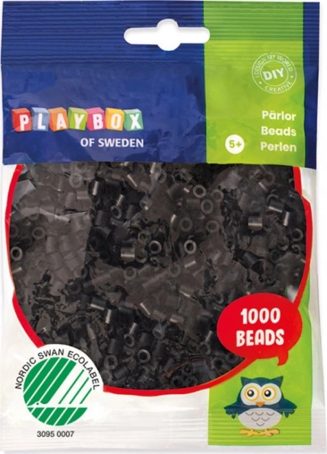 PLAYBOX Pegla perlice - crne 1000 kom