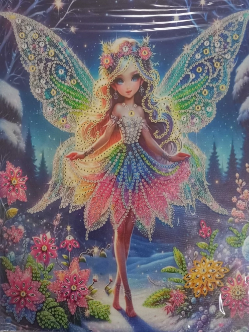 Dijamantno slikanje na platnu Zimska vila 23x30 cm