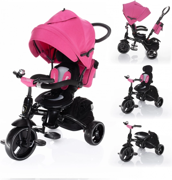 Trokolica Citi Trike Candy Pink s vodilicom i sjenilom