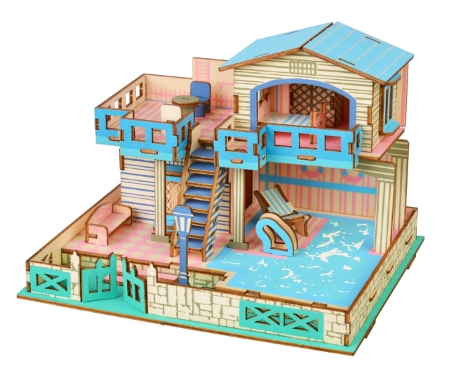 Woodcraft Drvene 3D puzzle Vila na otoku Lembongon