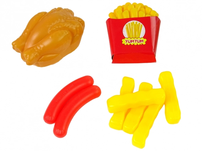 Set plastične hrane 30 kom s voćem i pomfritom
