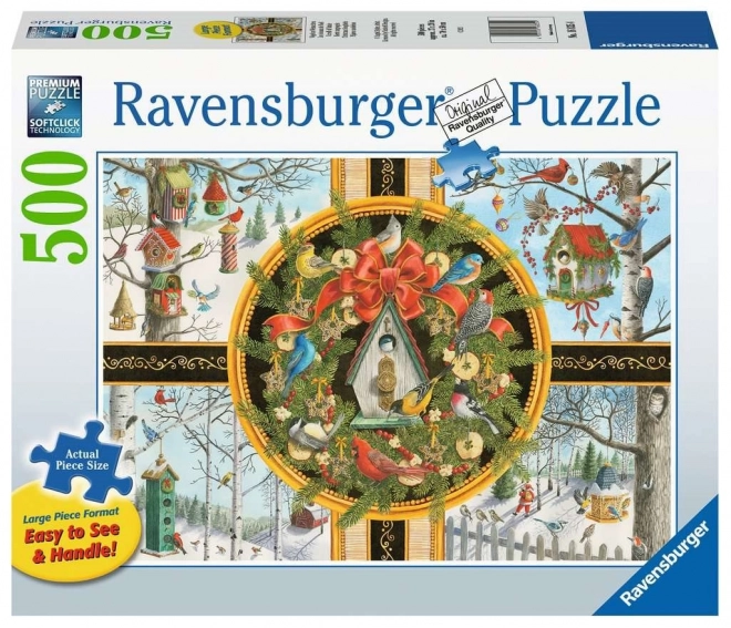 Puzzle Ravensburger Božićne pjevne ptice XXL 500 komada