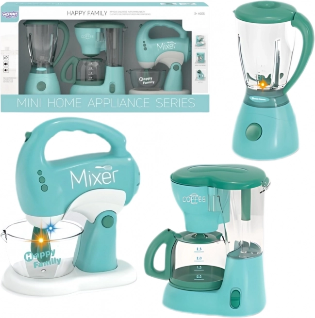 WOOPIE Set kućanskih uređaja za djecu 3u1 Mikser Blender Kuhinjski robot