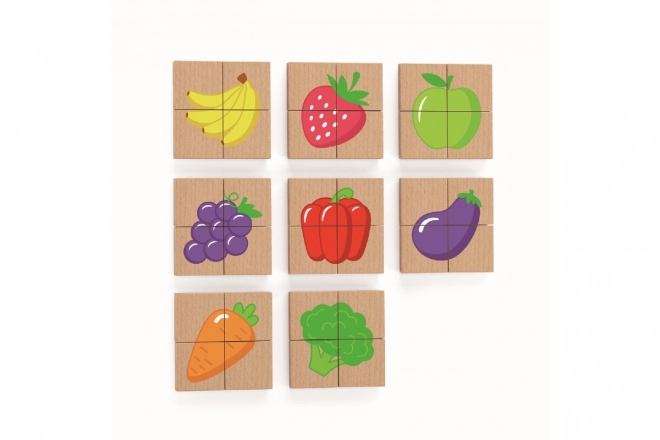 Drvene magnetske puzzle - voće