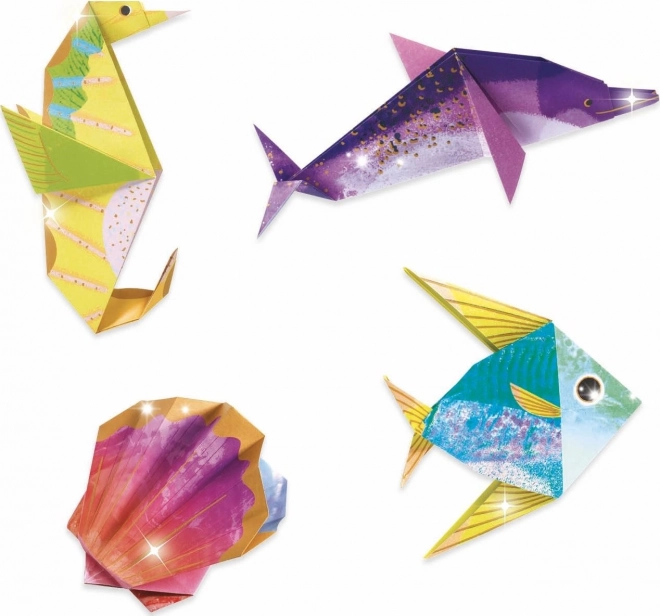 Origami metalik pod vodom