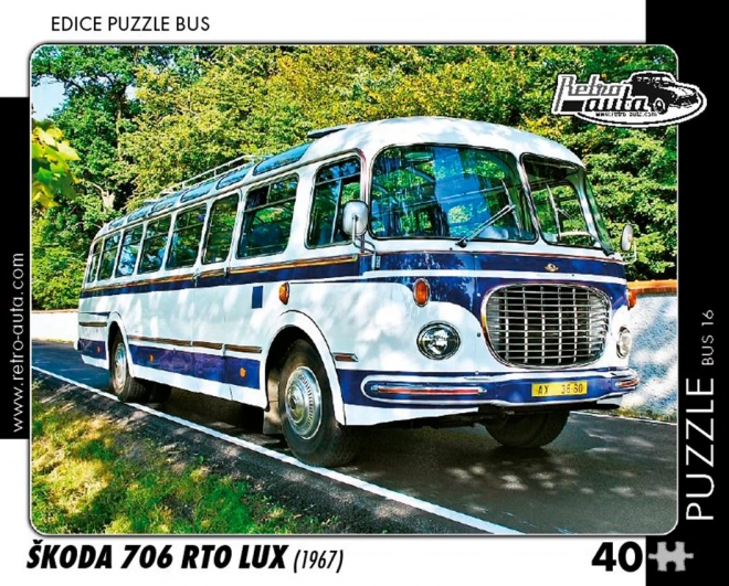 RETRO-AUTA Puzzle Autobus Škoda 706 RTO Lux 40 dijelova