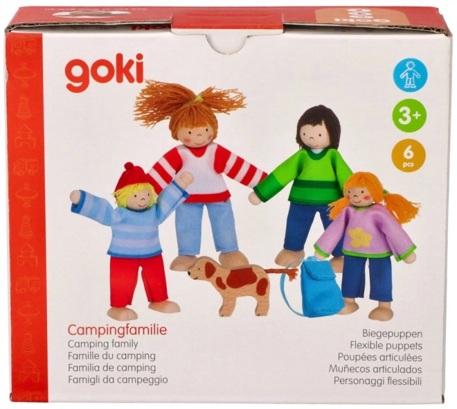 GOKI drvene lutke za kućicu - Obitelj na odmoru