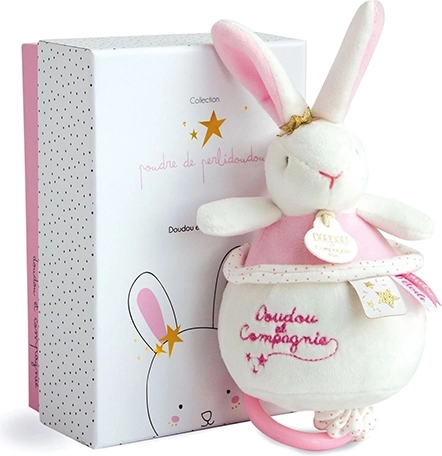 Poklon set – plišani ružičasti zečić s melodijom 14 cm