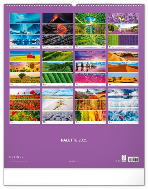 NOTIQUE Zidni kalendar Paleta 2025, 48 x 56 cm