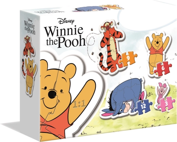 Clementoni moje prve puzzle Winnie Pooh 4u1 (2–5 dijelova)
