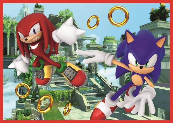 Slagalica 4u1 Sonic/Sonic The Hedgehog 28,5x20,5cm u kutiji 28x28x6cm