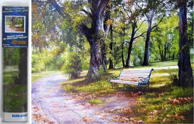 dijamantno slikanje sunčana klupa 30 × 40 cm