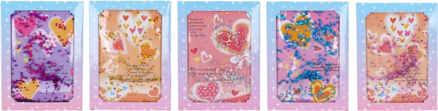 Bilježnica 15 × 21 cm sa srcem i šljokicama u tekućini, 80 listova