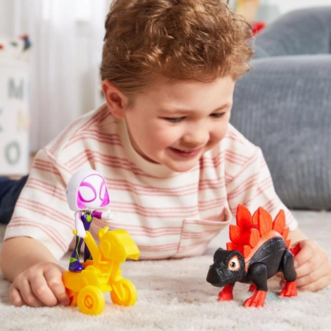 Spider-man kvaki i njegovi nevjerojatni prijatelji figurica s dinosaurom i dodatnom opremom