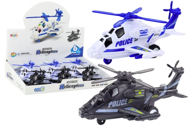 Policijski helikopter s frikcijskim pogonom, svjetlima i zvukom