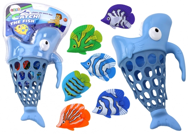 Košara za ribe Shark Fish Handle Blue