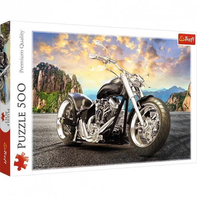 Puzzle 500 dijelova crni motocikl