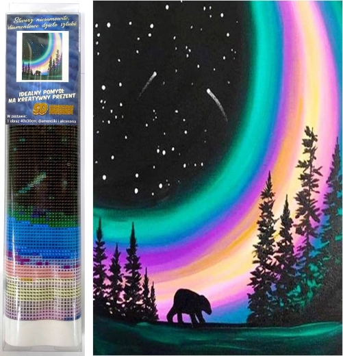 Dijamantno slikanje Polarna noć 30 × 40 cm NORIMPEX