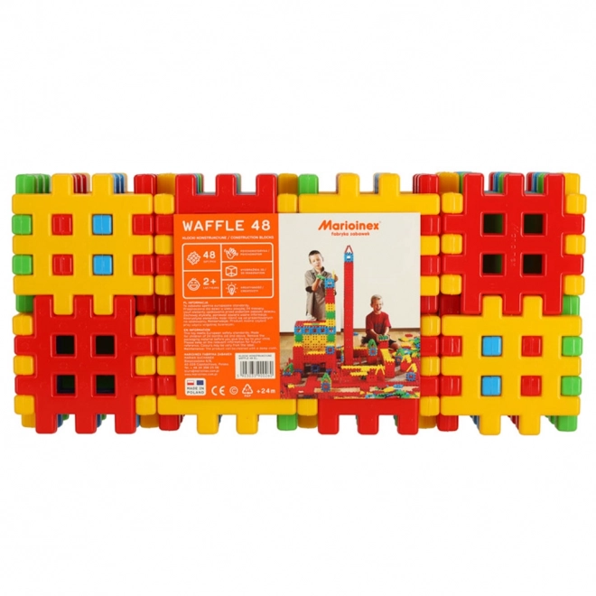 Šarene građevne kocke Wafle Marioinex - 48 kom