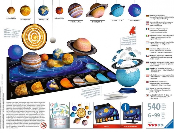 Ravensburger 3D puzzle sunčev sustav
