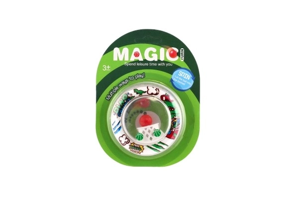 Igra zagonetka s lopticom plastika 8cm 4 boje na kartici 12x16cm