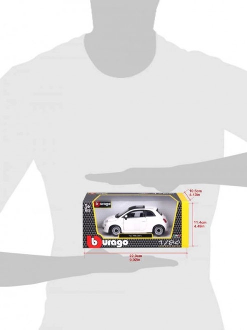 Bburago 1:24 Fiat 500 (2007) Bijeli