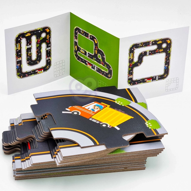 Woopie Green gradske puzzle za djecu - Autotrkaća staza