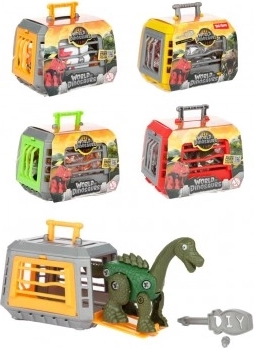 Sklopivi dinosaurus u kavezu – plastični set, mix vrsta