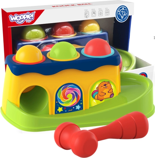 Woopie Dječja Šarena Prolazna Igračka s Čekićem Montessori