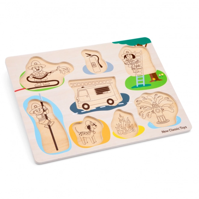 Drvene slažive puzzle Vatrogasci - 8 kom