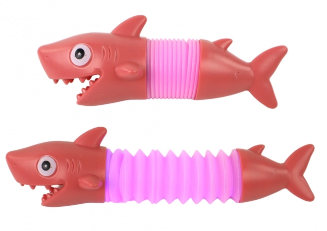 Svjetleća Antistres Igračka - Stretch Shark PoP Cijev s LED-om