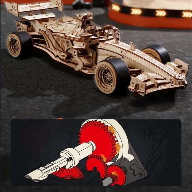 RoboTime 3D drvena slagalica Utrka auto