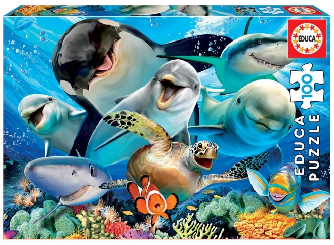Educa puzzle podvodni selfie 100 dijelova