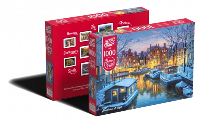 Puzzle Amsterdam noću 1000 dijelova