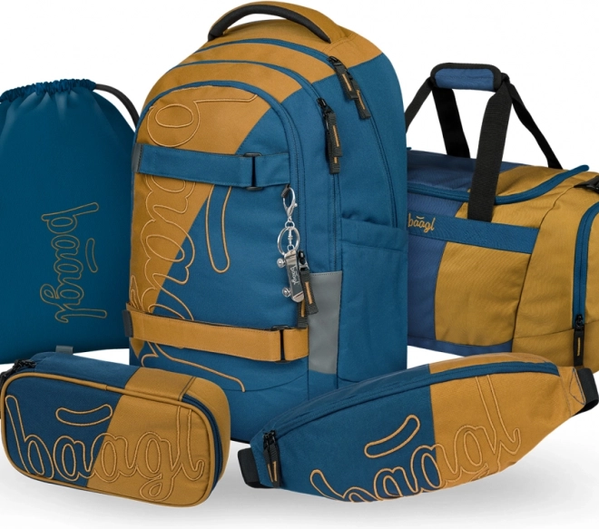 Školski set BAAGL Skate Max Duo: Ruksak, Pernica, Vrećica, Sportska torba i Torbica za oko struka