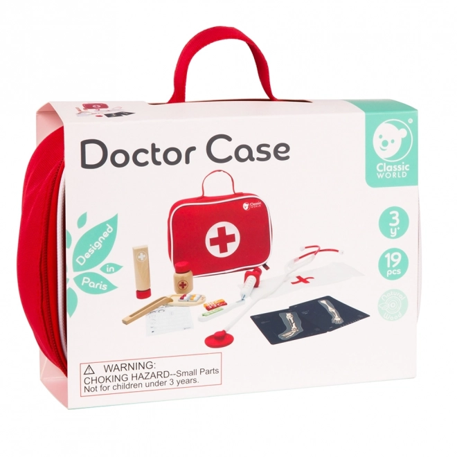 Set liječnika 19 kom drvo/plastika u papirnatoj ambalaži 21x16x8 cm
