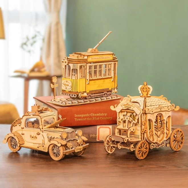 Vintage automobil - moderno 3D drveni puzzle