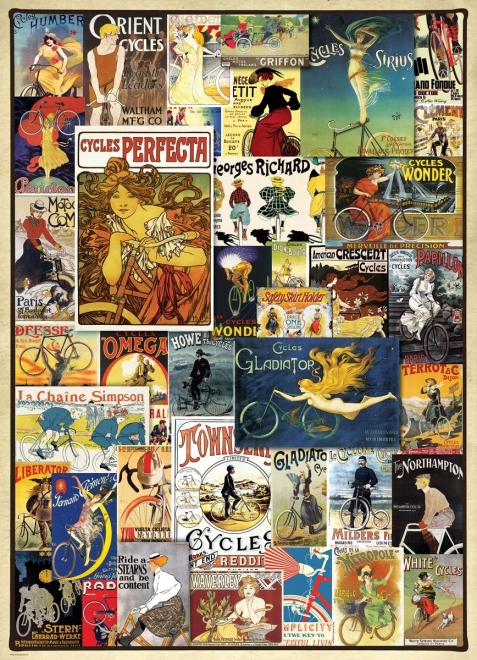 Eurographics puzzle Vintage biciklistički plakati 1000 dijelova