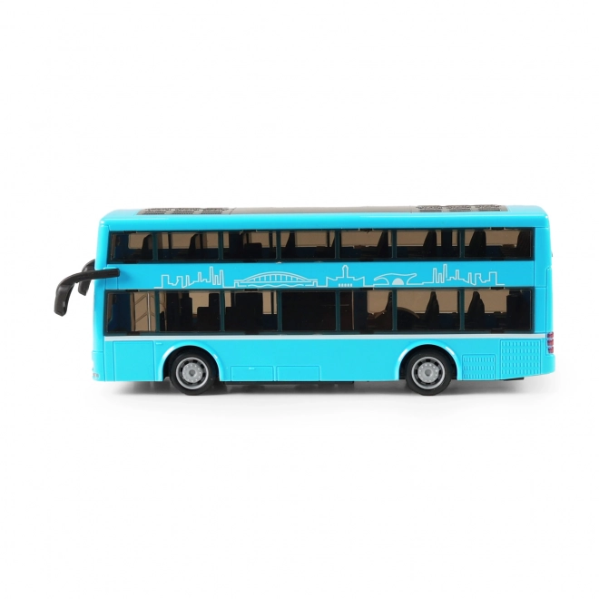 Dvodijelni autobus igračka plava 20 cm