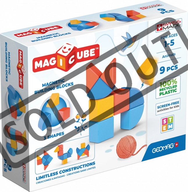 Magnetne kocke Magicube Shapes – životinje, 9 dijelova
