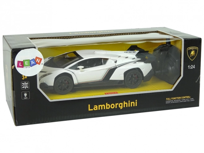 Sportski auto R/C 1:24 Lamborghini Veneno Bijela 2.4 G Svjetla