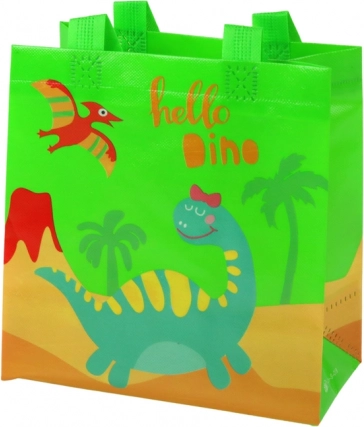 Poklon-vrećica dinosaur zeleno 23 × 21,5 × 11 cm