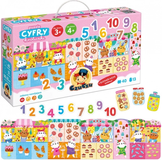 Puzzle Brojevi Zečići
