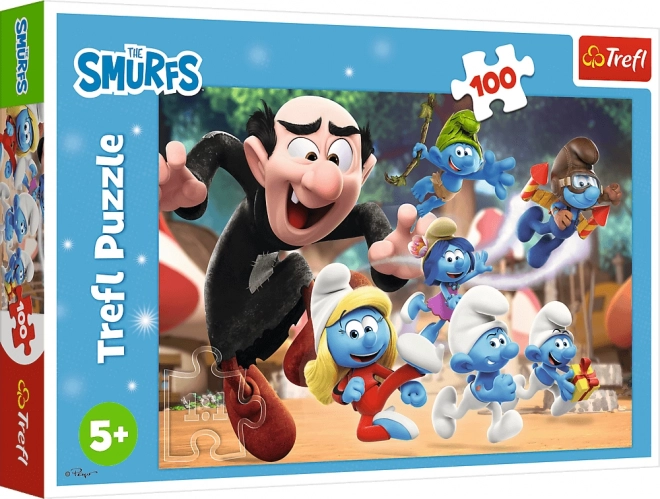 TREFL Puzzle Štrumpfovi: Tata Štrumpfova Lekcija 100 dijelova