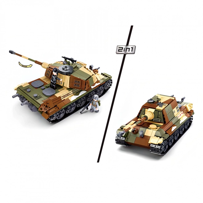 Sluban Bitka za Budimpeštu M38-B0980 Njemački teški tenk Tiger II 2 u 1