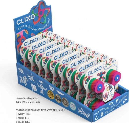 Dizajnerski paket Clixo magnetski blokovi, crni