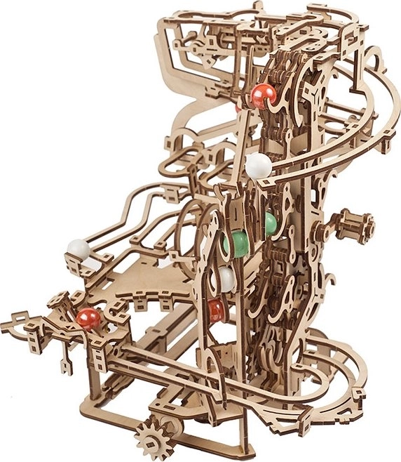 Ugears 3D drvene mehaničke puzzle Kugličasta staza lančana