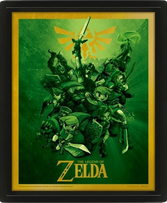 3D slika ZELDA s lentikularnim tiskom 23×28 cm