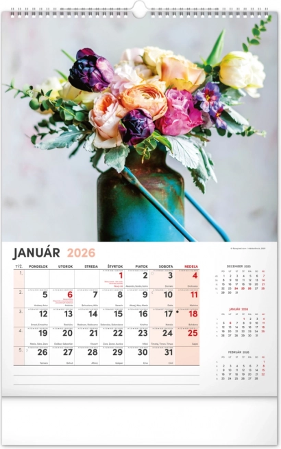 Zidni kalendar Cvijeće 2026